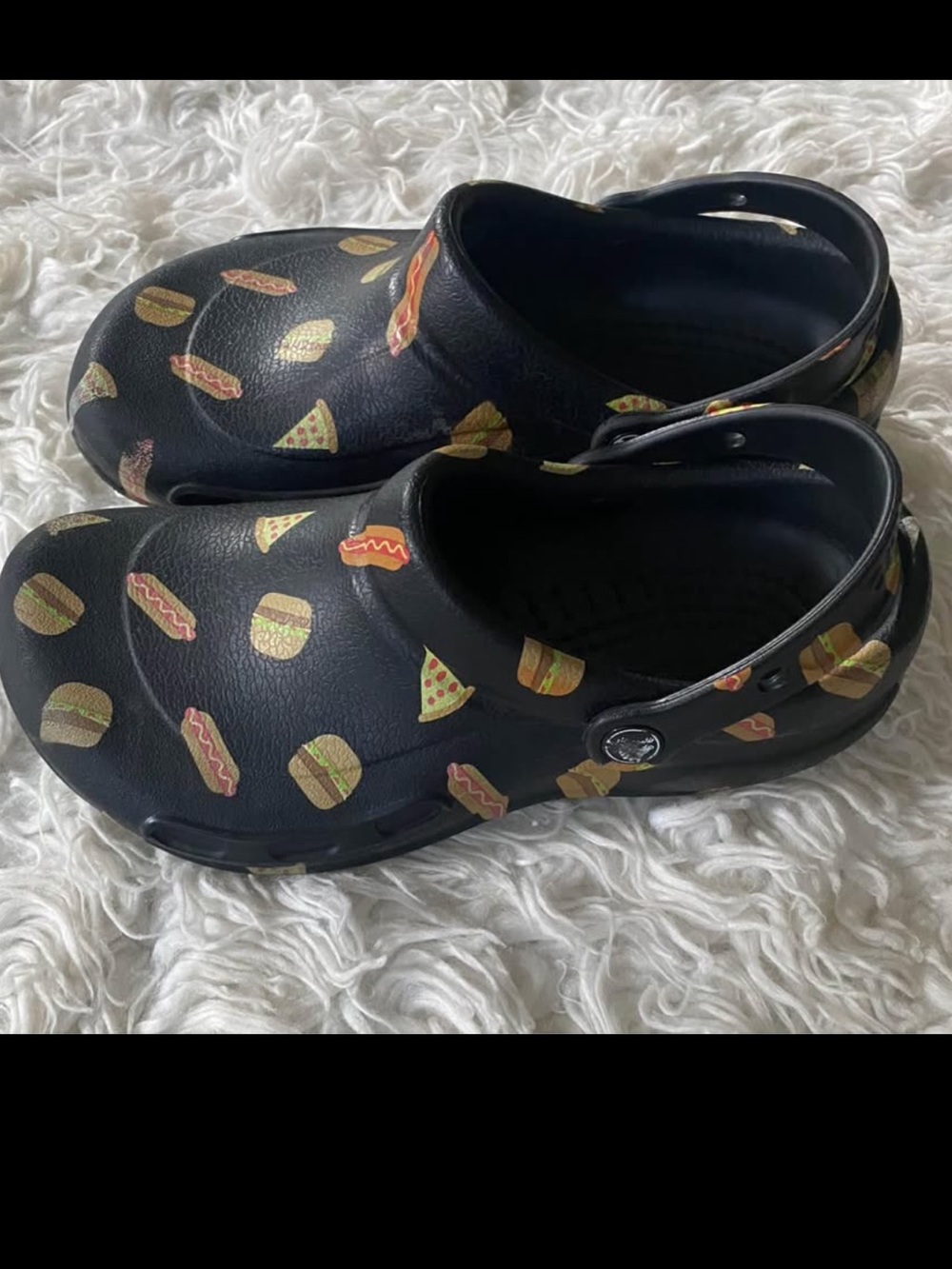 Crocs Bistro Hamburger Hot Dog Slip Resistant Shoes Women’s Size 7
